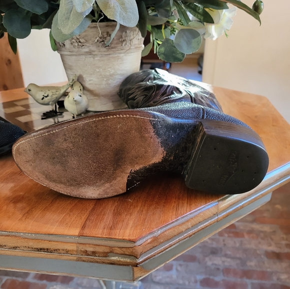 Kimmel Boot Company Comanche Texas 8.5D custom made stingray hide cowboy boots - Picture 6 of 9